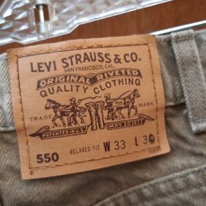 Levi's 550 Vintage 90's Green Classic Men's Jeans 33 X 30